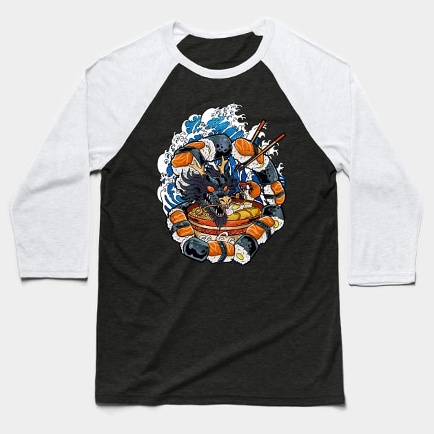 Ramen Dragon - Sushi and Noodle Fantasy Baseball T-Shirt by Holymayo Tee